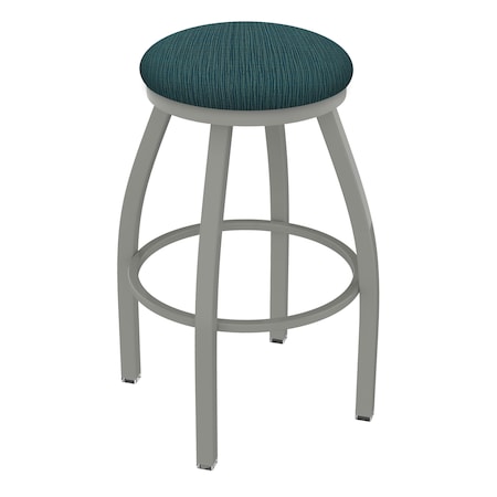 25 Swivel Counter Stool,Nickel Finish,Graph Tidal Seat